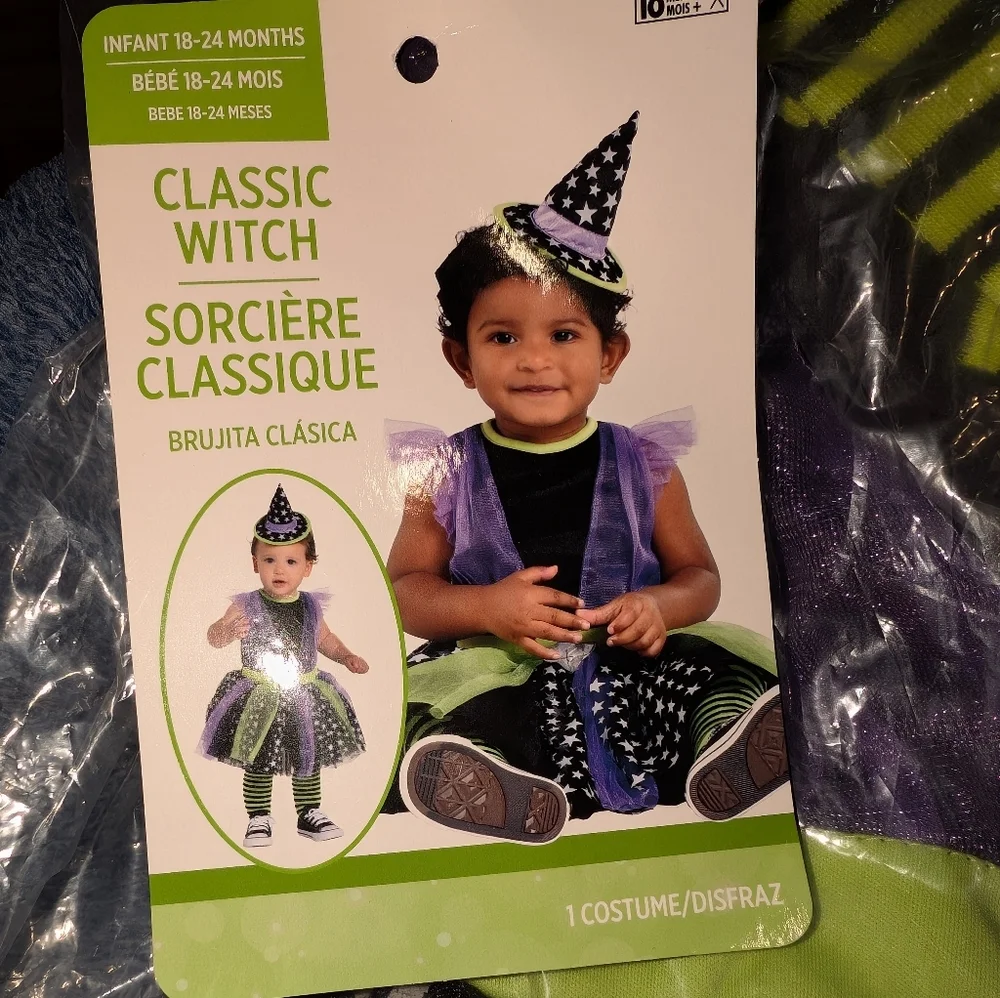 Classic Witch Costume with Star Accents